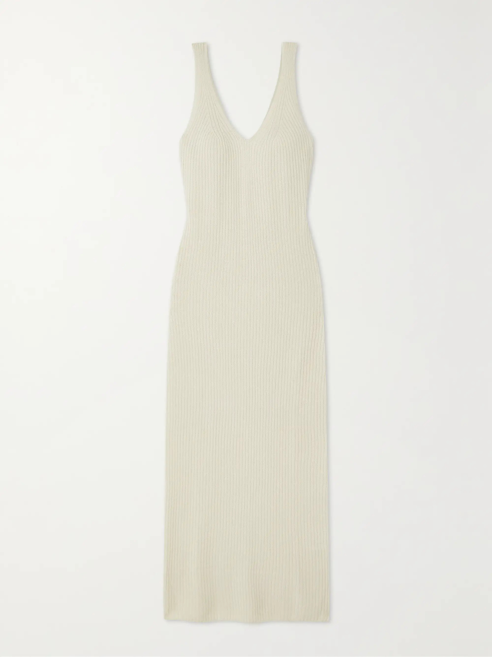 + NET SUSTAIN Viola ribbed silk and cashmere-blend midi dress | NET-A-PORTER (US)