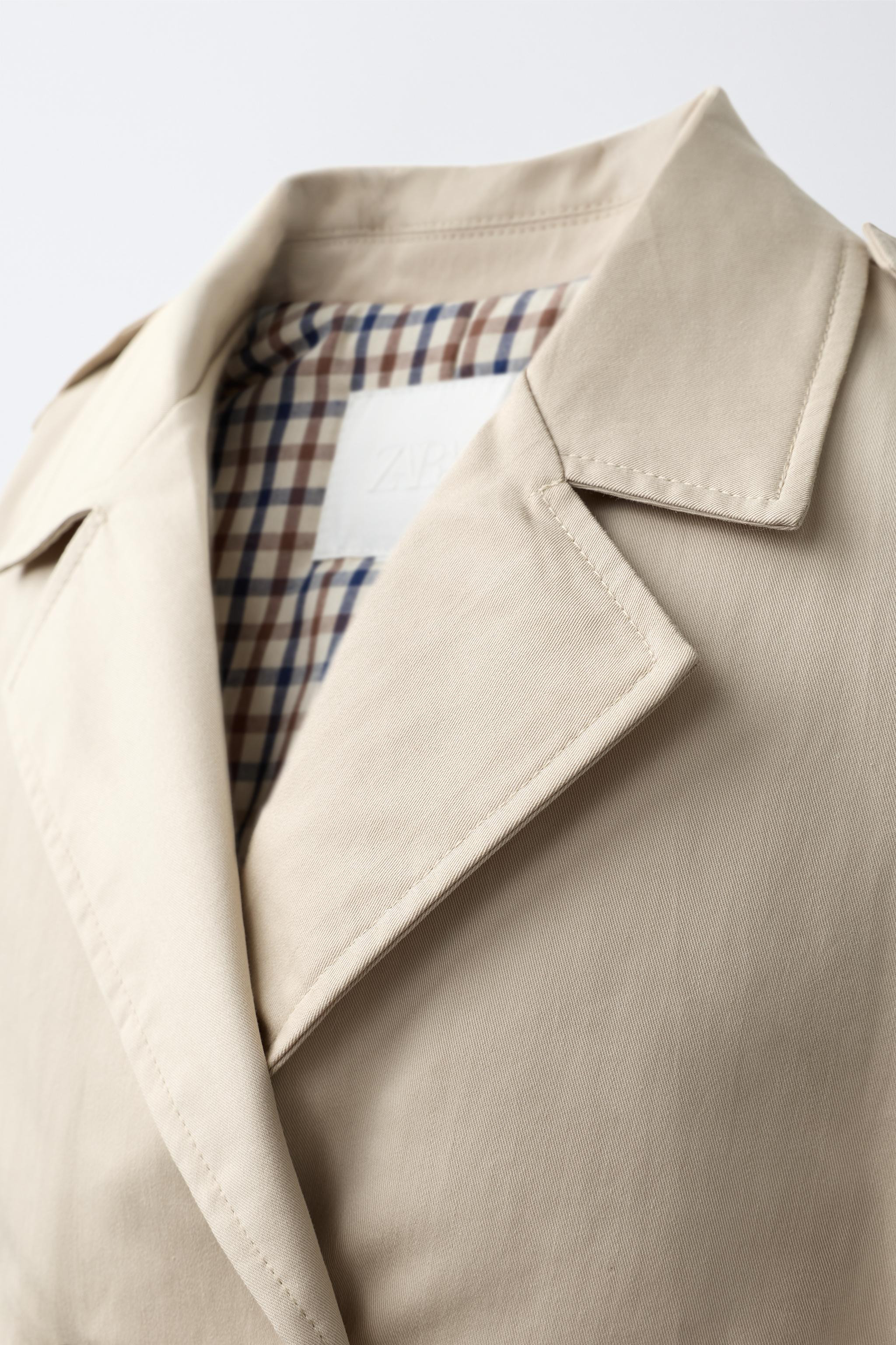 QUILTED PLAID LINED TRENCH COAT | Zara US