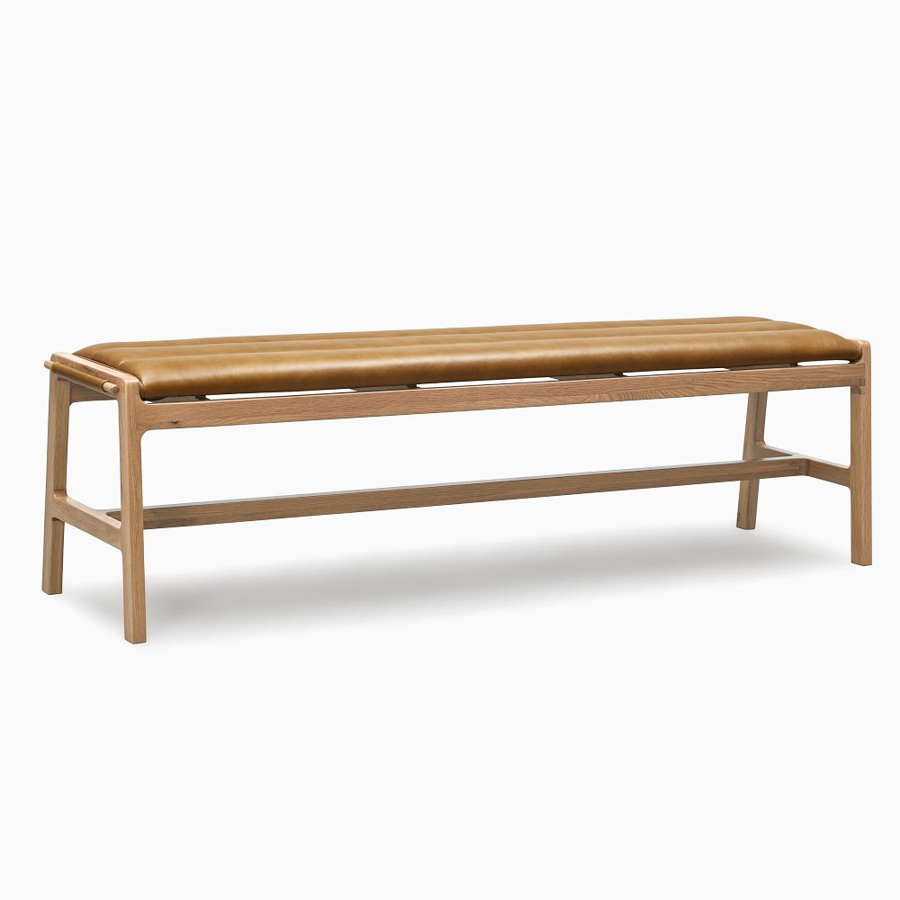 Carlisle Leather Dining Bench (64.5") | West Elm (US)