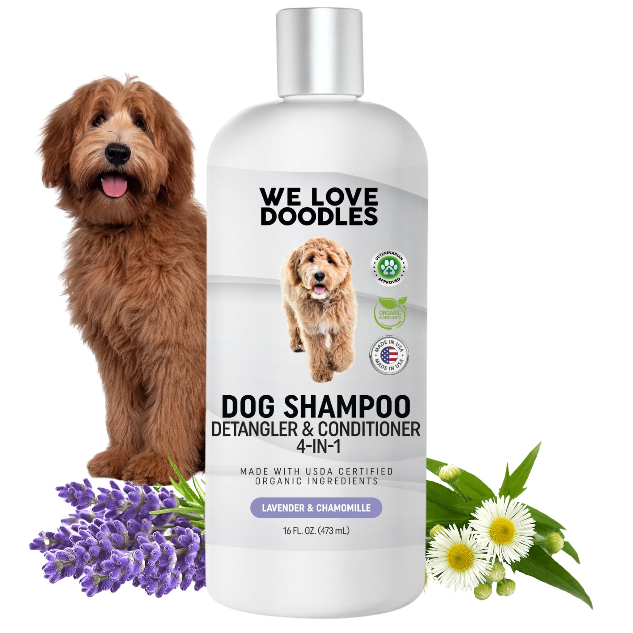 USDA Organic Dog Shampoo, Conditioner & Detangler - Best Shampoo for Goldendoodles, Poodles & Doo... | Amazon (US)