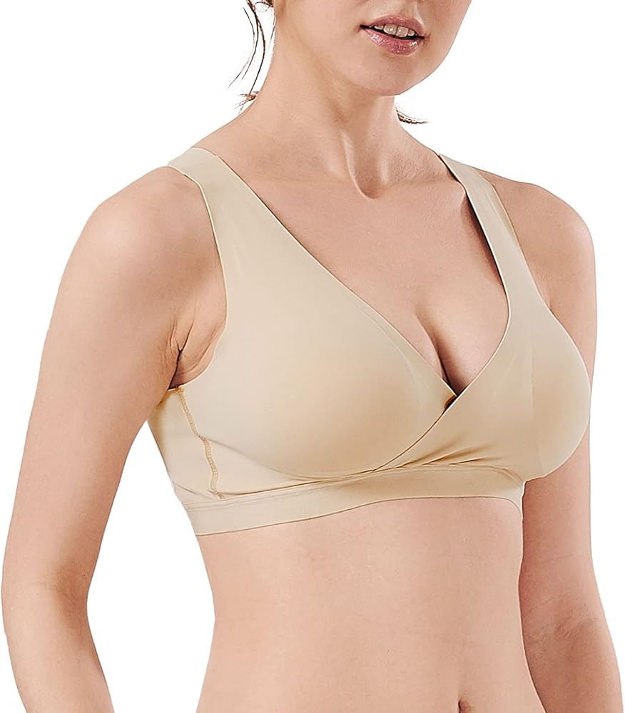 Mamaway Silky Crossover Nursing Maternity Wireless Bra, Smooth, Soft, Cooling, No buckle, No Show... | Amazon (US)