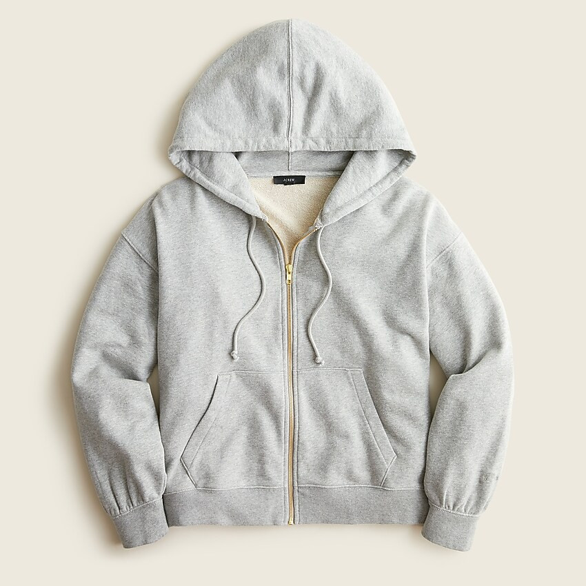 University terry zip-up hoodie with logo embroidery | J. Crew US