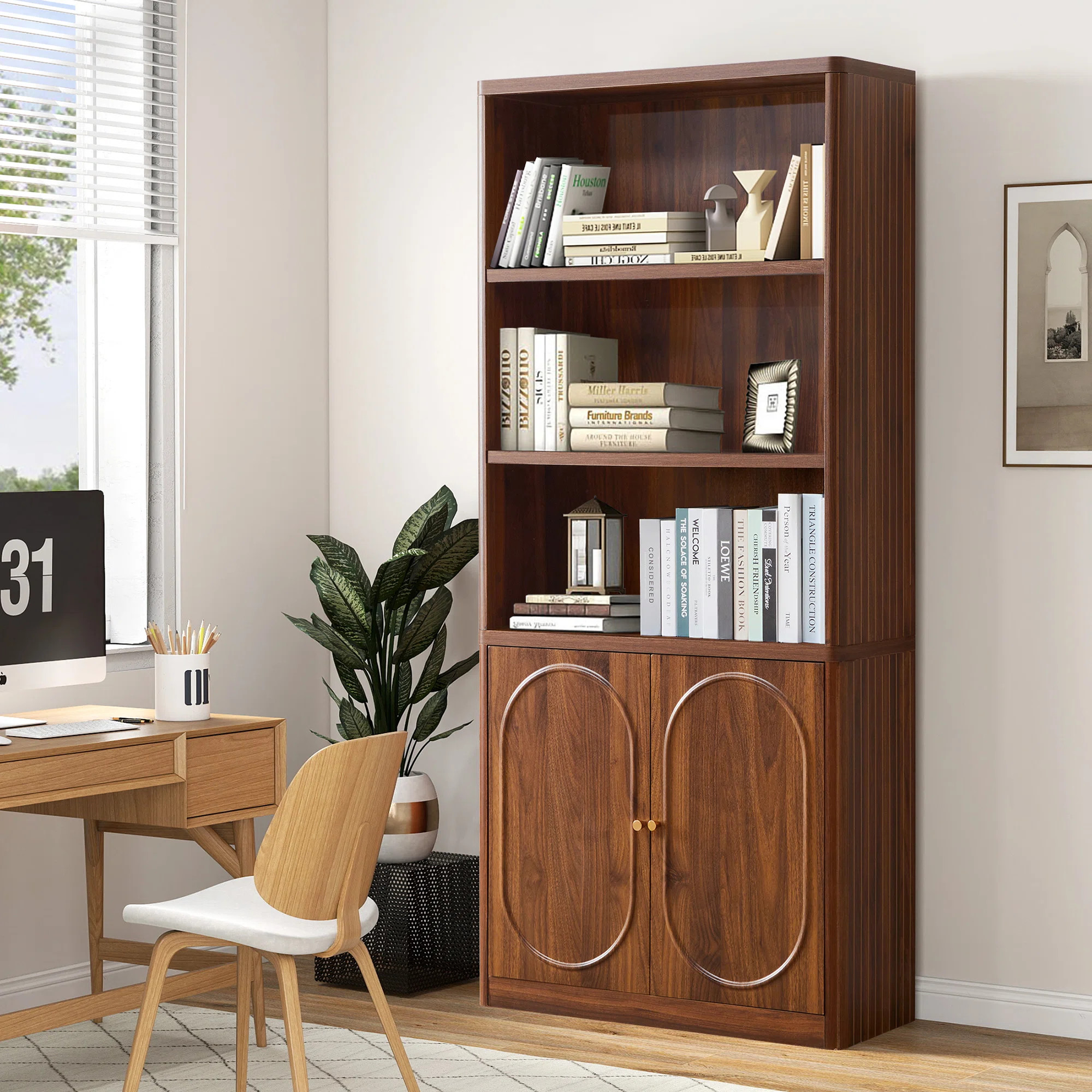 70'' H Standard Bookcase With Storage Cabinet | Wayfair North America