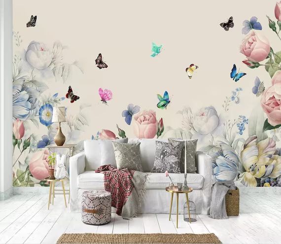 3D Butterfly A586 Removable Wallpaper Self Adhesive Wallpaper | Etsy | Etsy (US)