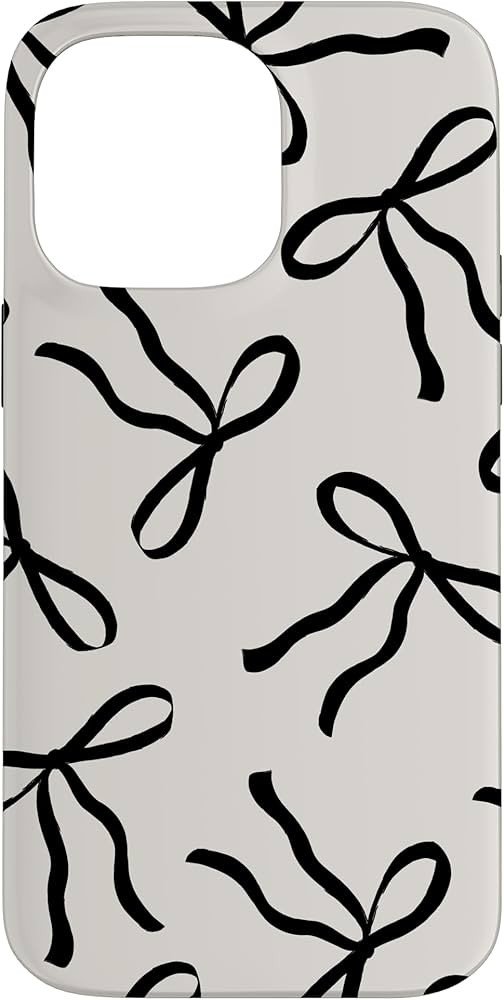 iPhone 14 Pro Max iPhone Aesthetic Beige and Black Bow Phone Case Case | Amazon (US)