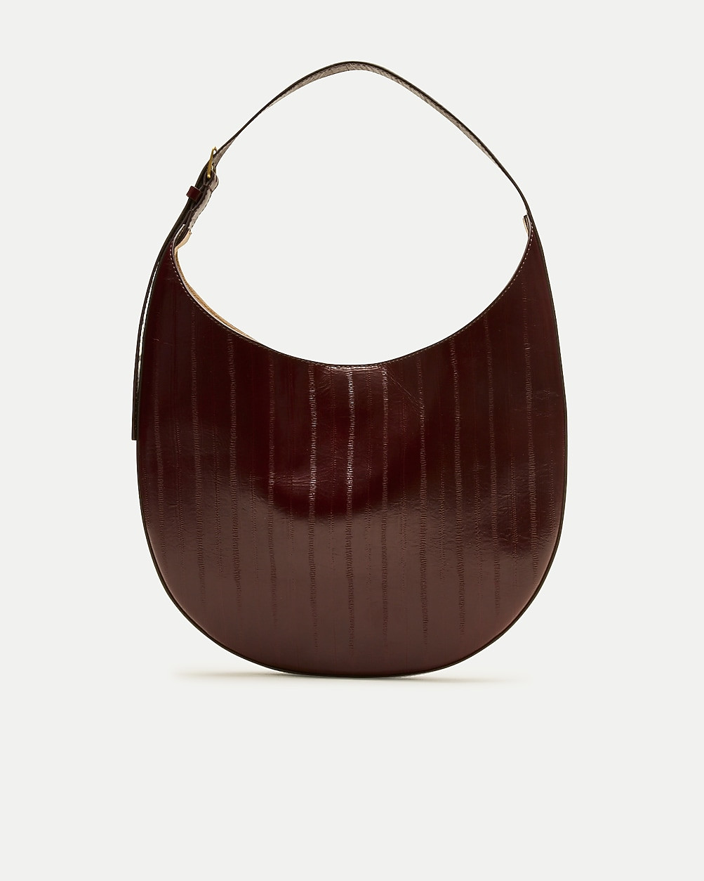 Round shoulder bag in eel-embossed leather | J. Crew US