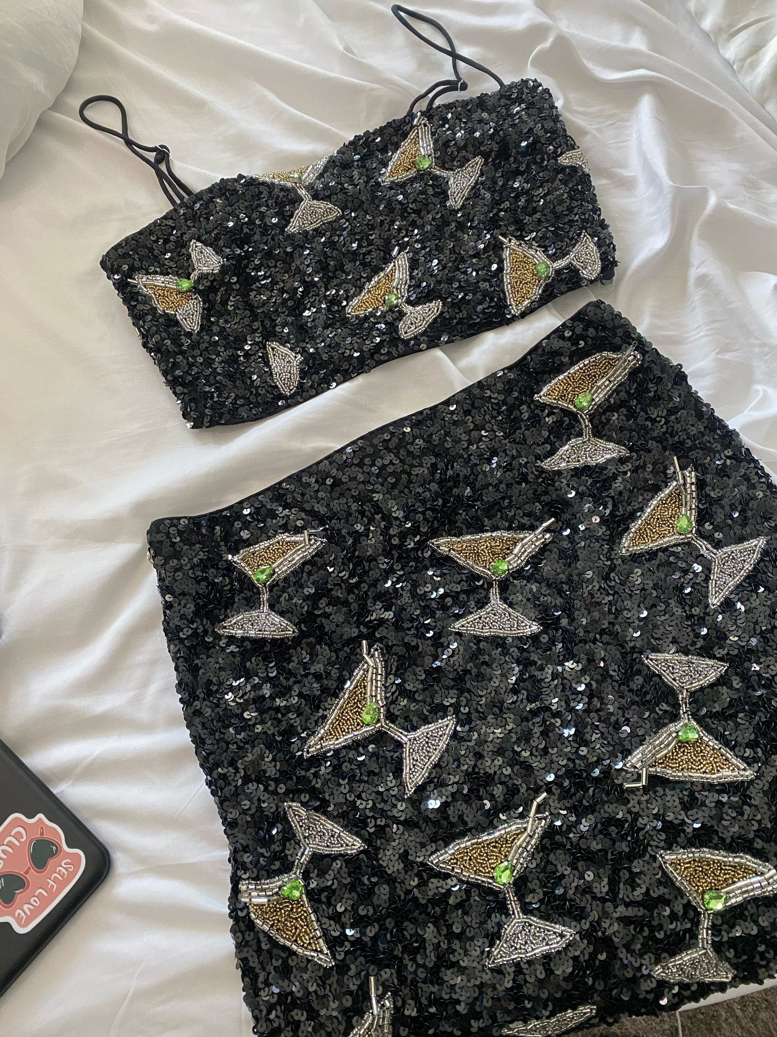 A sequin skirt and top has never been more me! #dirtymartini 

#LTKWedding #LTKParties #LTKStyleTip