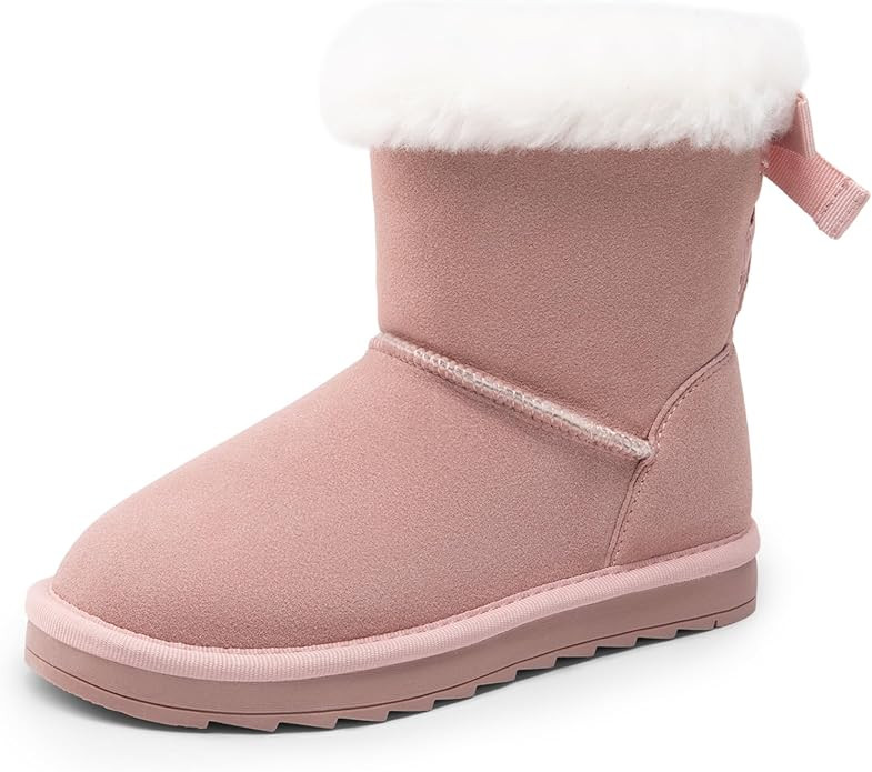 DREAM PAIRS Girls Boots Kids Winter Faux Fur Warm Snow Ankle FuzzyChic Kid's Bow Boots for Toddle... | Amazon (US)
