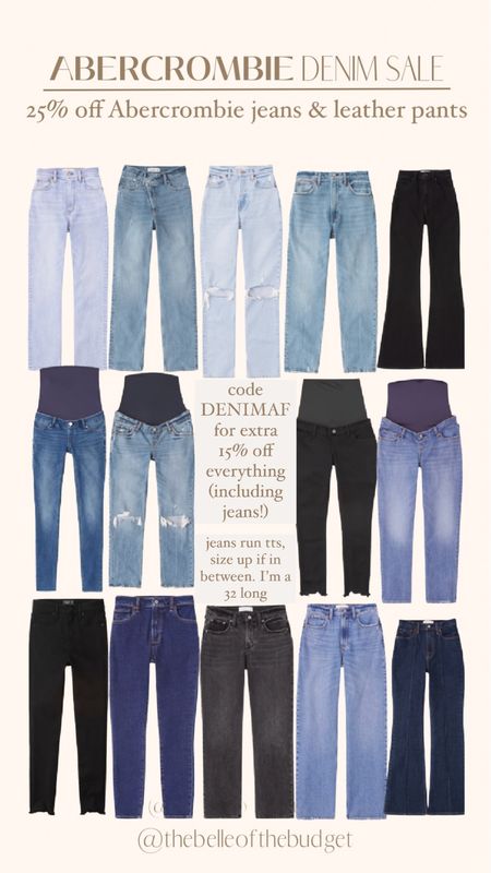 Abercrombie jeans sale - DENIMAF for extra 15% off 

#LTKbump #LTKcurves #LTKsalealert