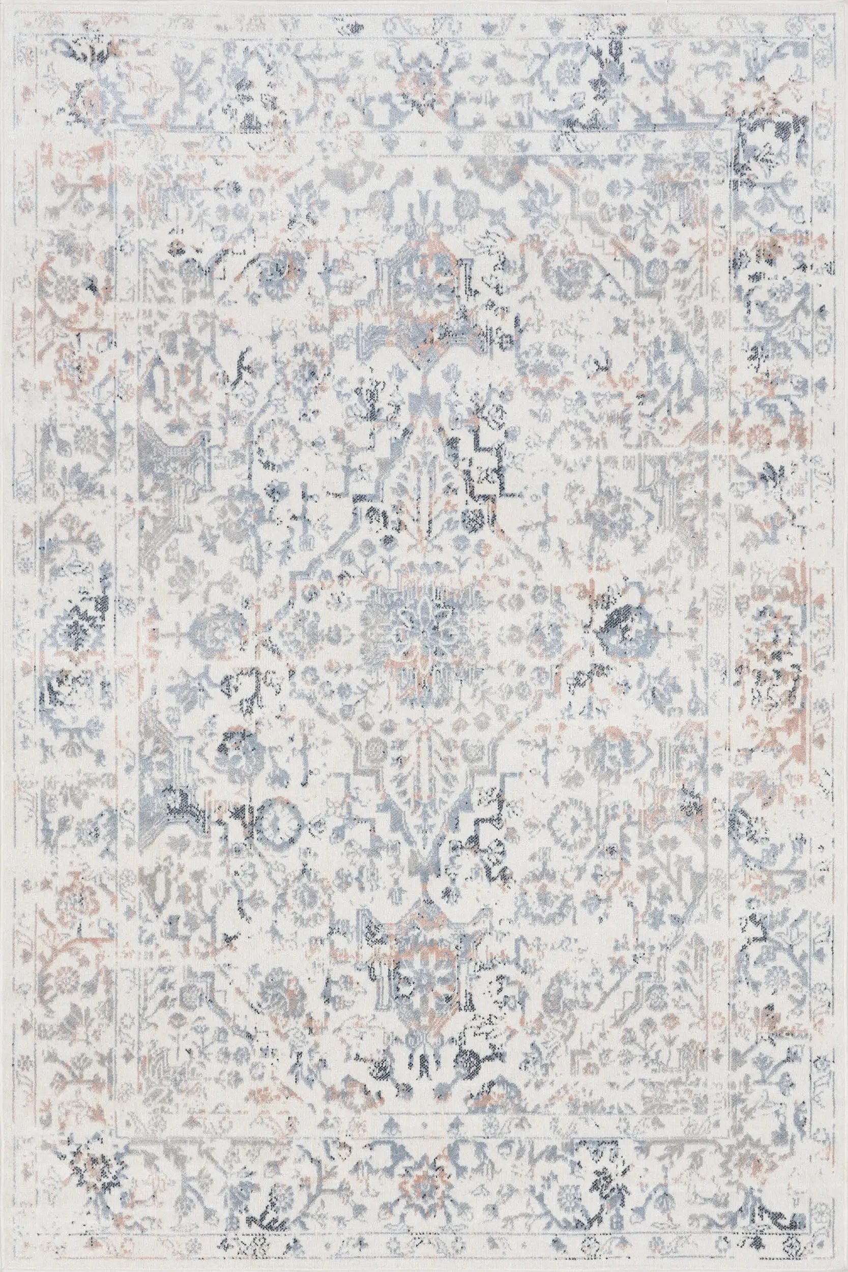 Charlisa Washable Faded Snowflake Rug | Blue | Rugs USA