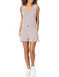 Calvin Klein Women's Casual Romper, Optic Wash Fig, XL | Amazon (US)