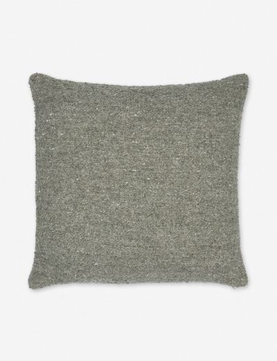 Manon Belgian Linen Boucle Pillow, Moss | Lulu and Georgia 