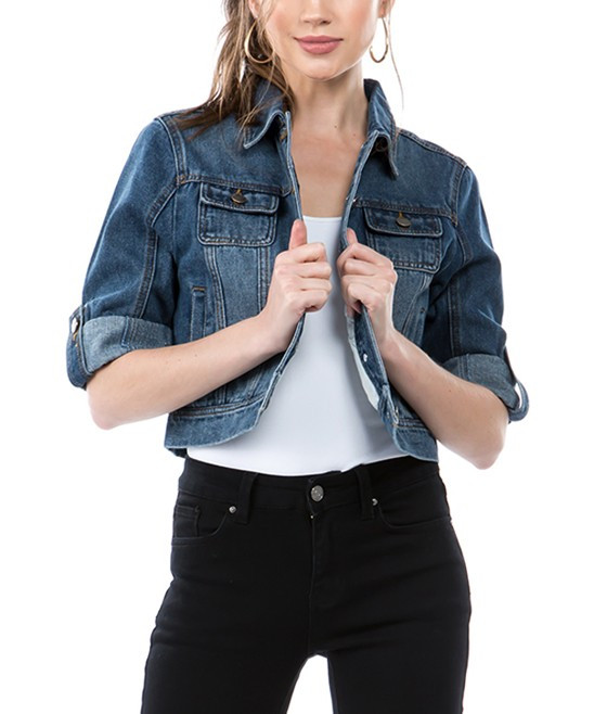 26 international Women's Denim Jackets PENELOPE - Penelope Wash Crop Denim Jacket - Women | Zulily