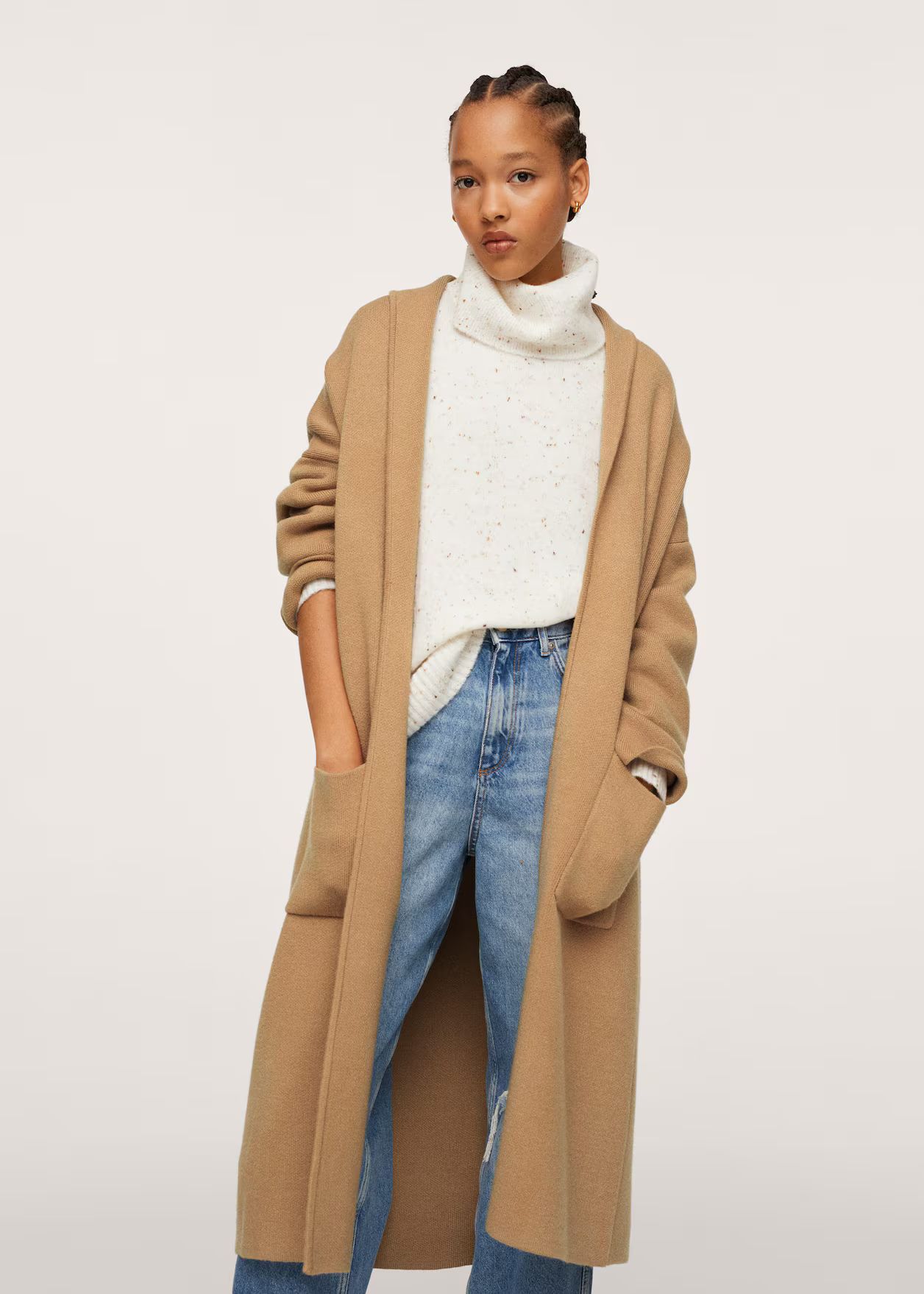 Oversized coat with pockets | MANGO (US)