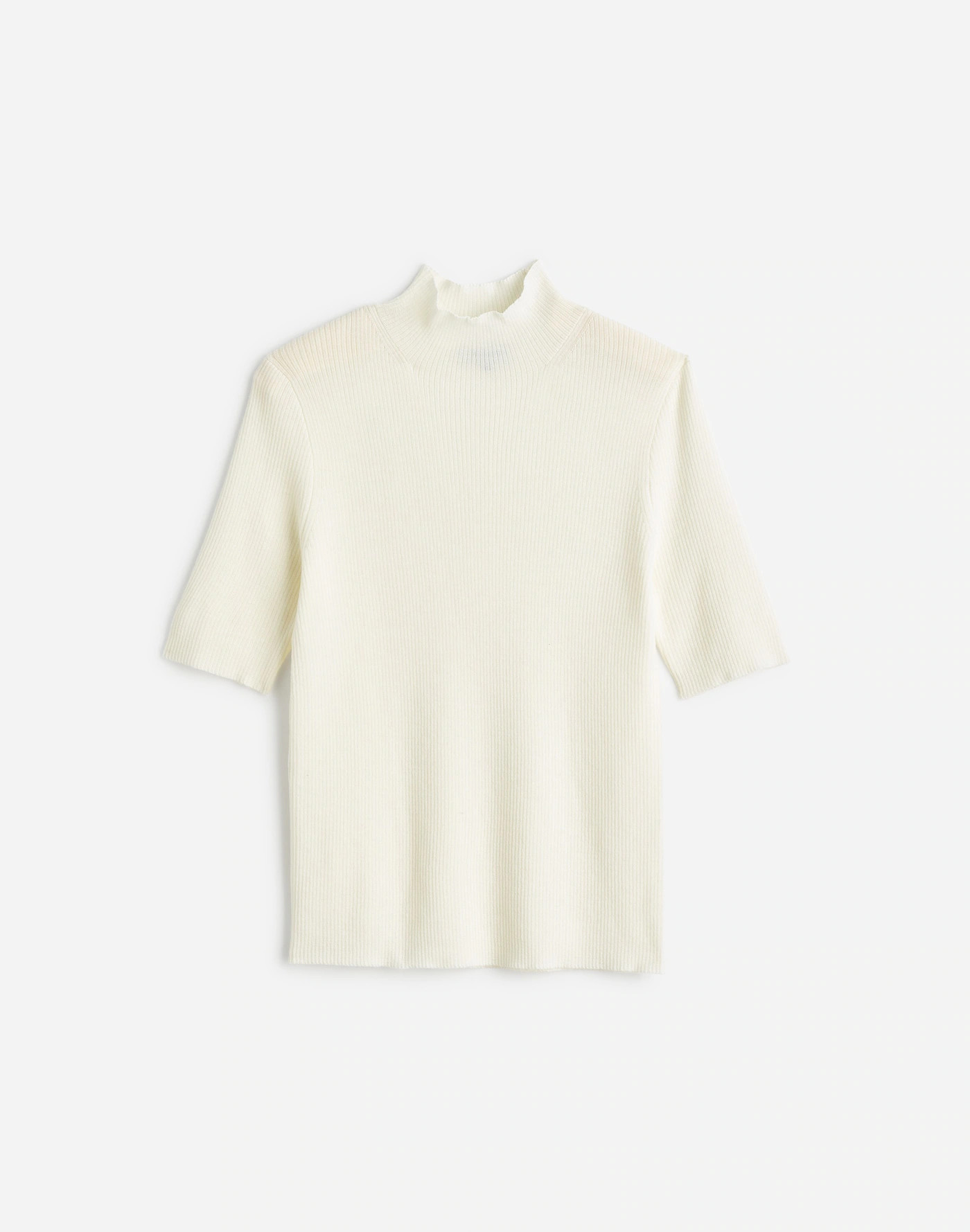 Ribbed Merino Wool Mockneck Sweater Tee | Madewell