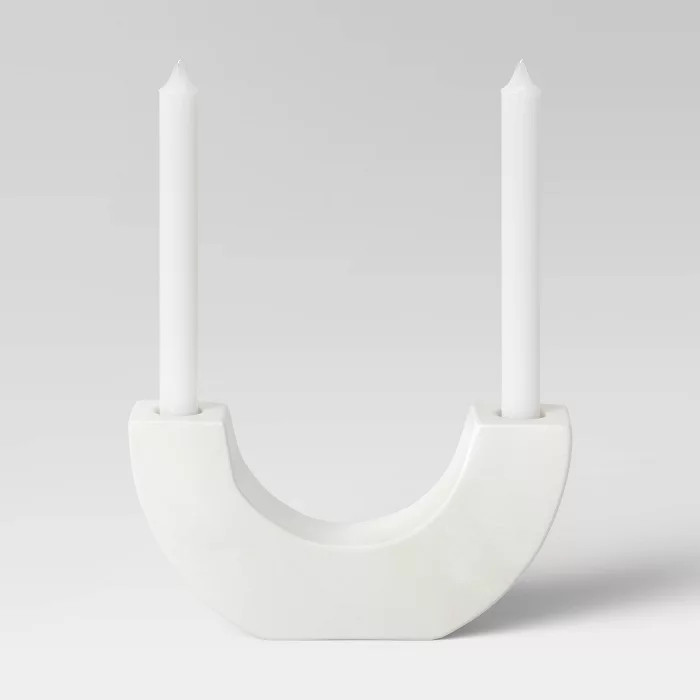 Marble U Shaped Candleholder - Threshold™ | Target