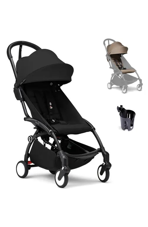Stokke YOYO³ Stroller Bundle in Black W/Black And Taupe at Nordstrom | Nordstrom