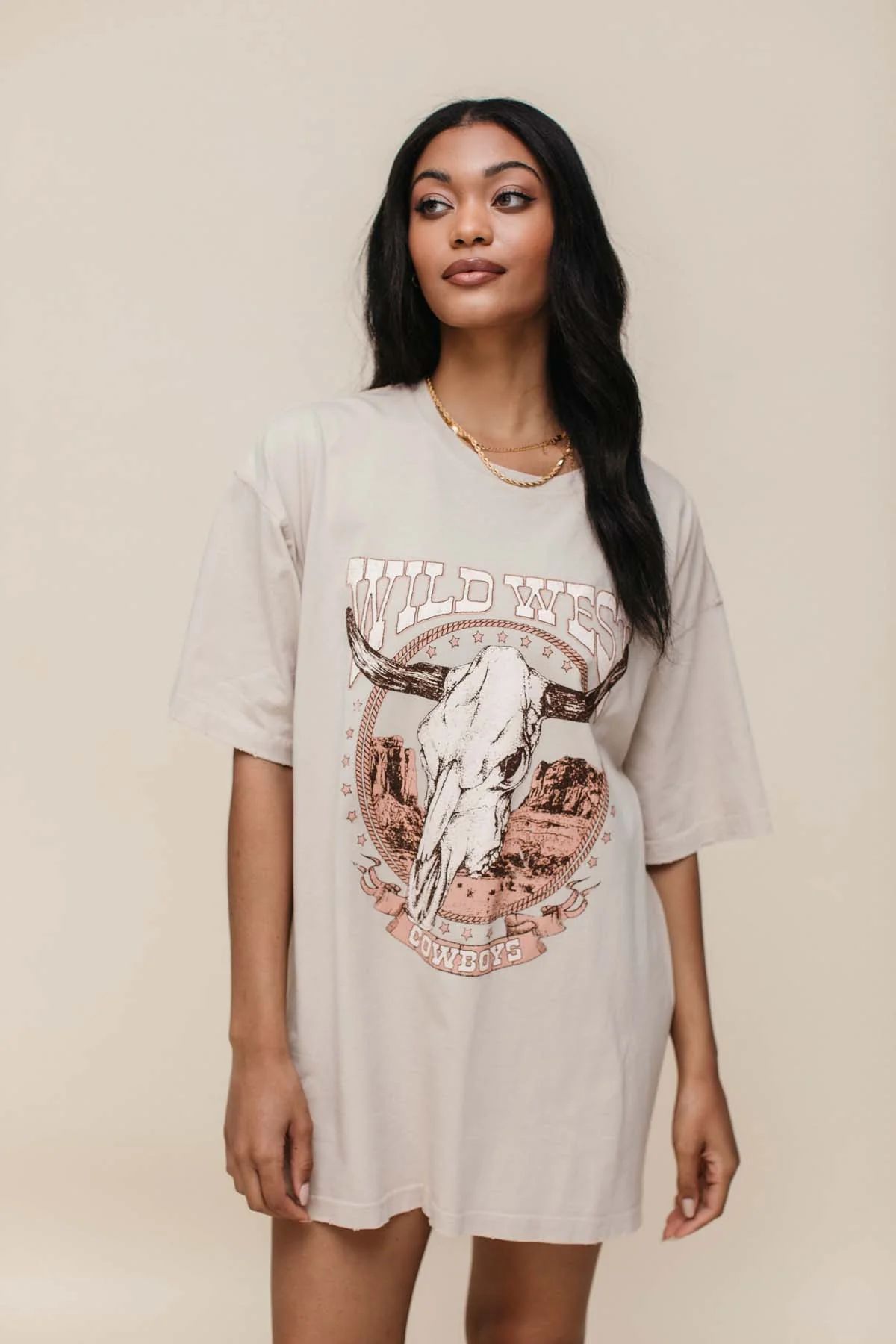 Lena Wild West Oversized Graphic Tee | The Post