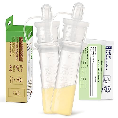 haakaa Colostrum Collector kit Colostrum Syringes for Breastmilk to Collect, Feed & Store, Ready-to-Use (0.1oz/4ml, 2 PK) | Amazon (US)