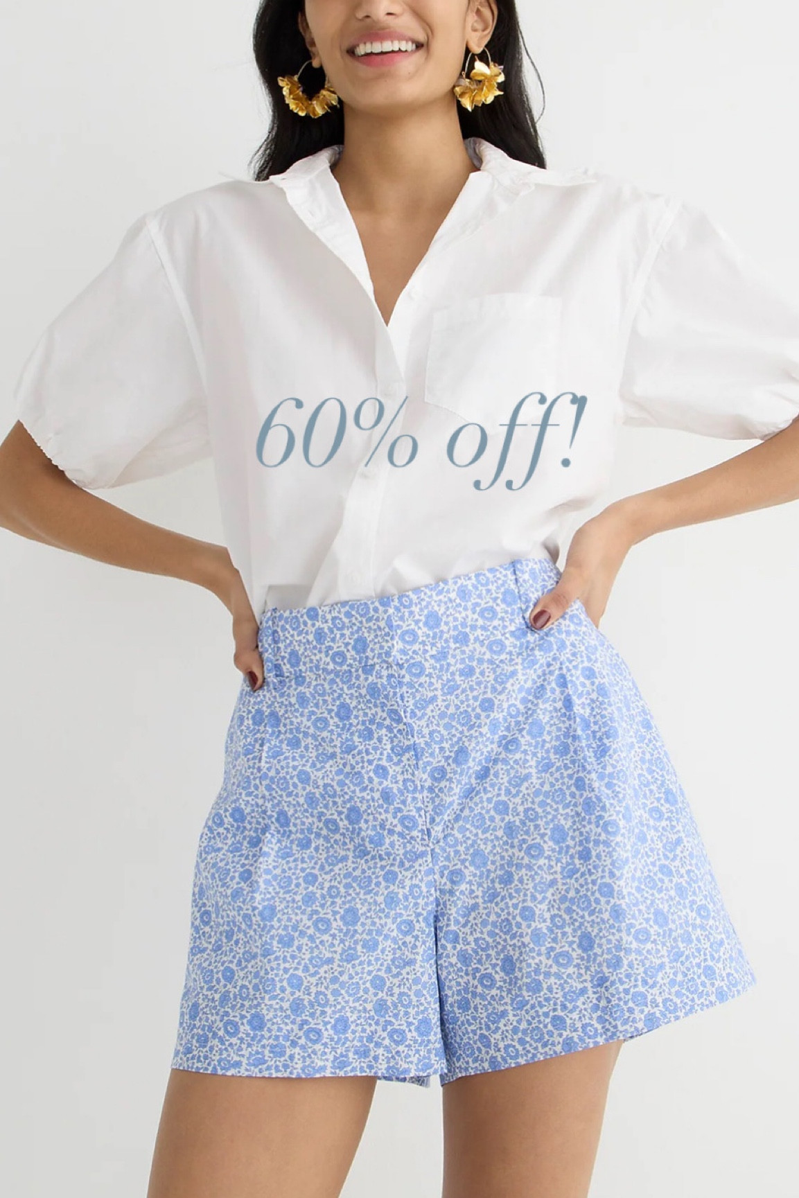 Liberty blue floral shorts 60% off! 

#LTKsalealert