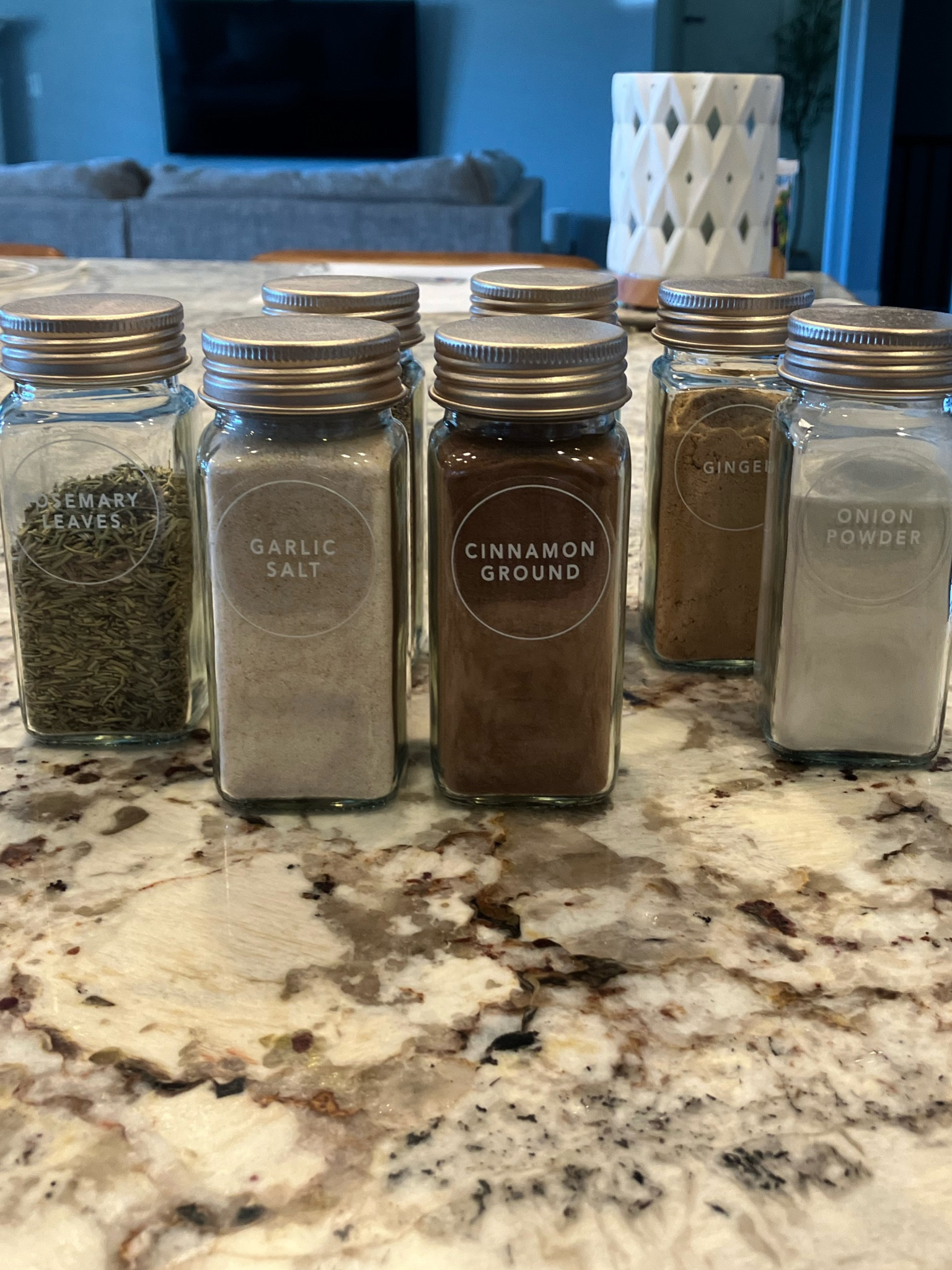 Replace your different color, shape and size spice containers with these glass jars and labels for a cohesive look  

#LTKFind #LTKhome