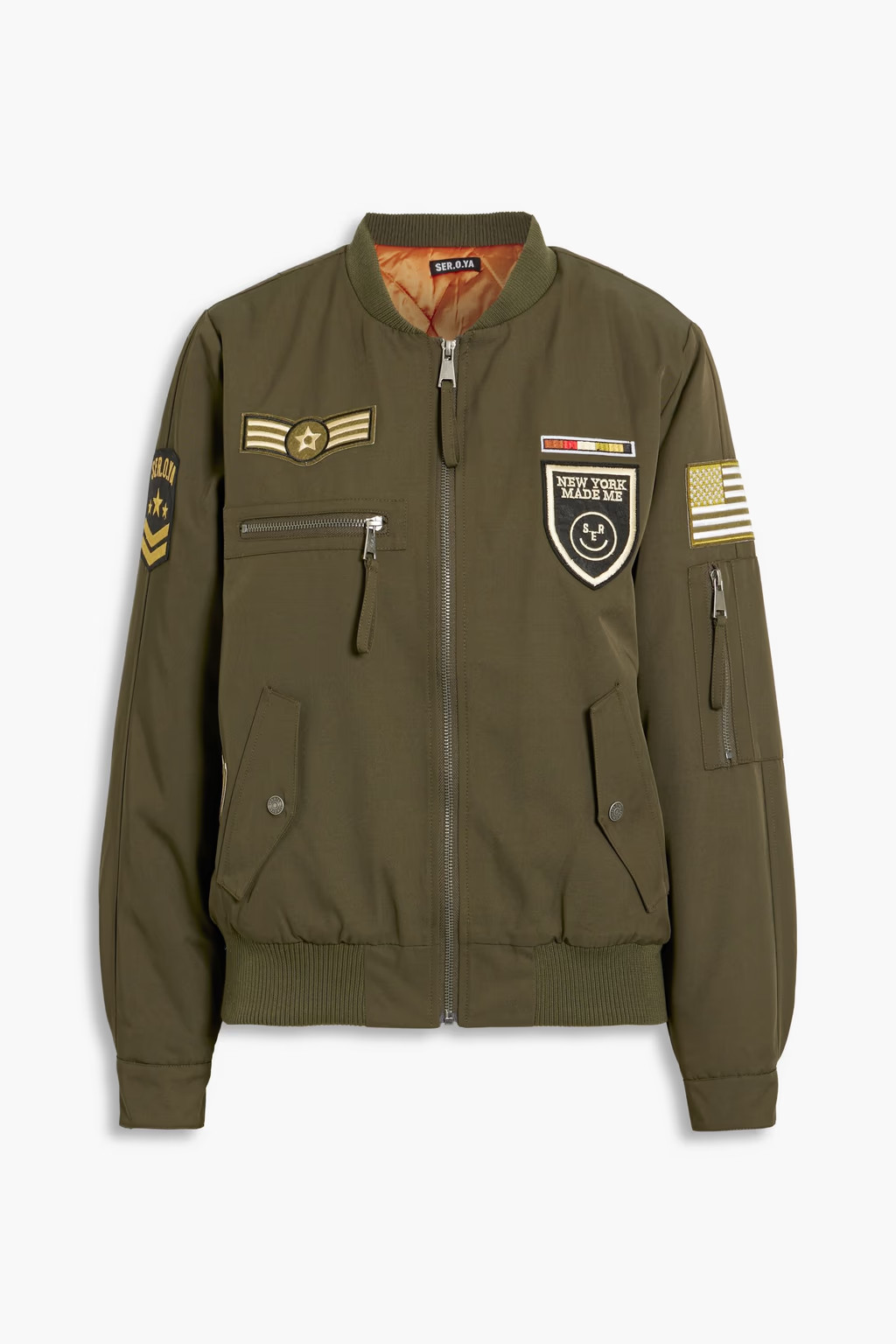 Maverick appliquéd shell bomber jacket | The Outnet (US and CA)