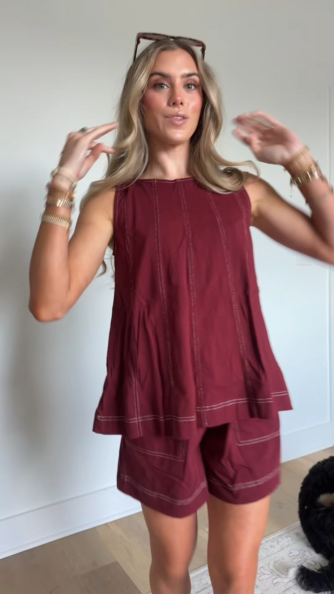 Amazon size XS Gozoloma Womens 2 Piece Outfits Sleeveless Matching Sets A Line Tank Tops Contrast Stitching High Waist Shorts with Pockets

#LTKSeasonal #LTKSaleAlert #LTKootd