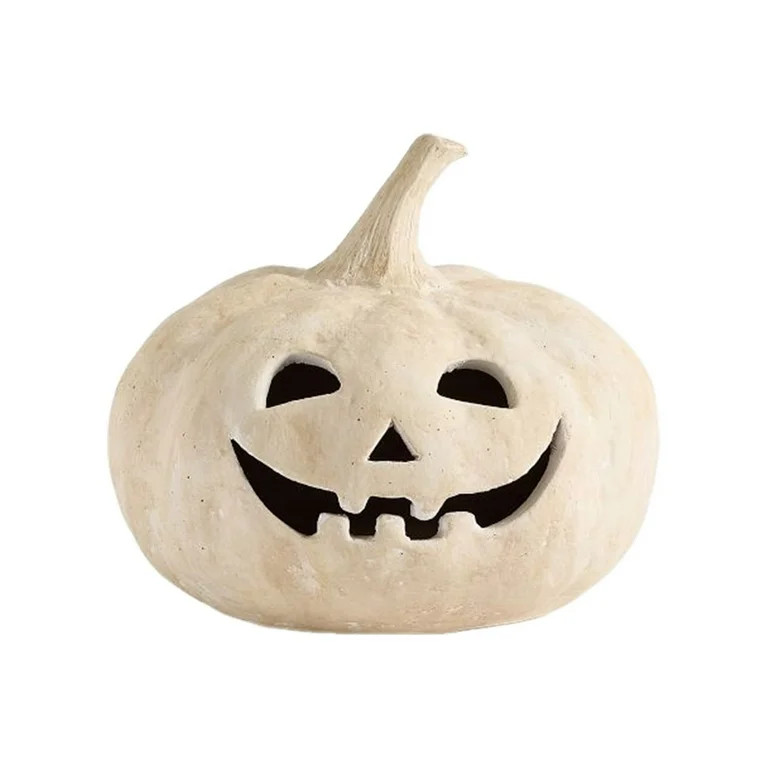 Hallowmas Handcrafted Jack-O'-Lantern, Artisanal Kiln-Fired Pumpkin with Hand-Carved Details, 202... | Walmart (US)