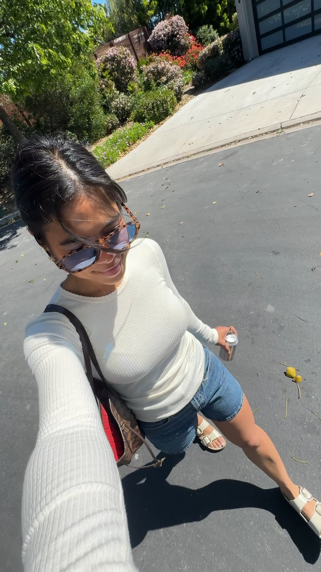 Spring casual outfit! I love this pointelle rib long sleeve tshirt! Wearing an XS - currently on sale for $20 and comes in lots of colors! Also love these dad shorts - perfect fit and length 

#LTKPetite #LTKSpringSale #LTKootd