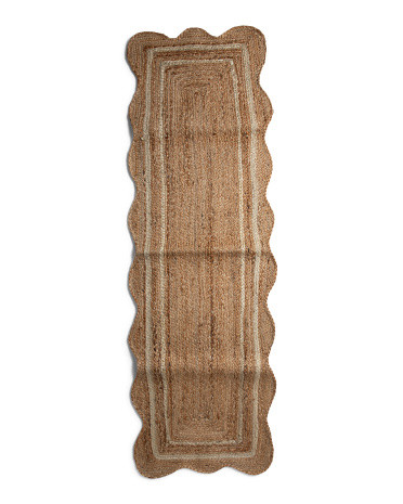 2x6 Natural Jute Scalloped Border Runner | TJ Maxx