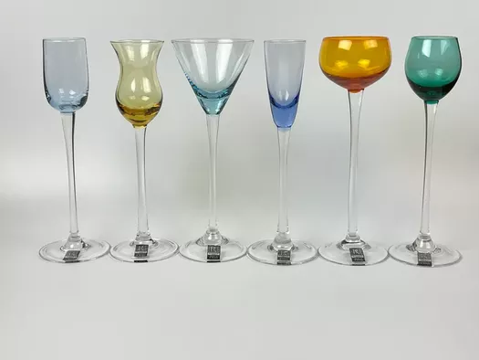 Physkoa Colored Wine Glasses - 12oz Crystal Square Wine Glasses