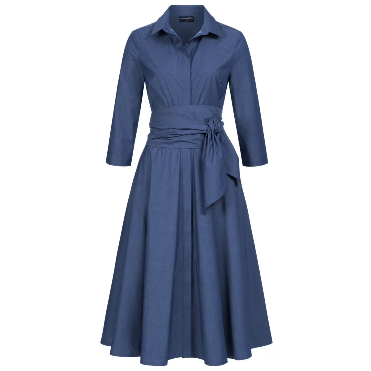 Blue Shirtdress With Tie Belt | Wolf & Badger