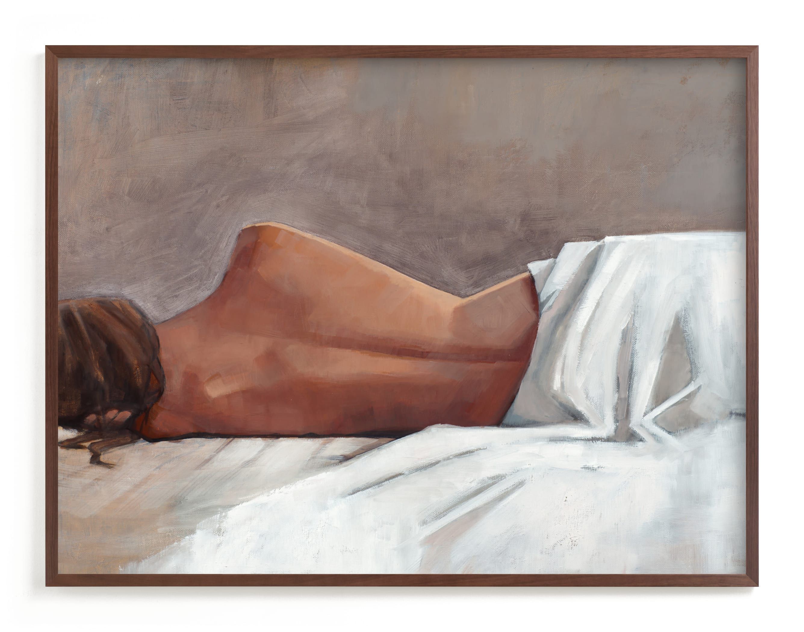 "Draped Figure Study in White" - Grownup Open Edition Non-custom Art Print by Rachel Nelson. | Minted