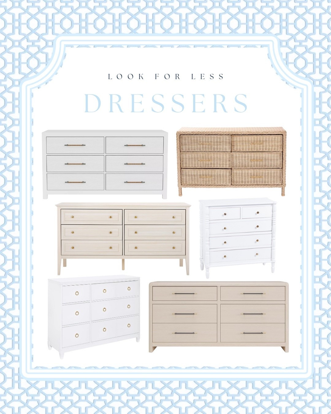 If you’re styling a modern coastal bedroom and want that designer feel without the splurge, these are my favorite look-for-less dressers. Think rattan textures, light woods, clean white finishes, and interesting hardware — all at budget-friendly prices without sacrificing quality🤍🌊

#LTKHome #LTKSaleAlert
