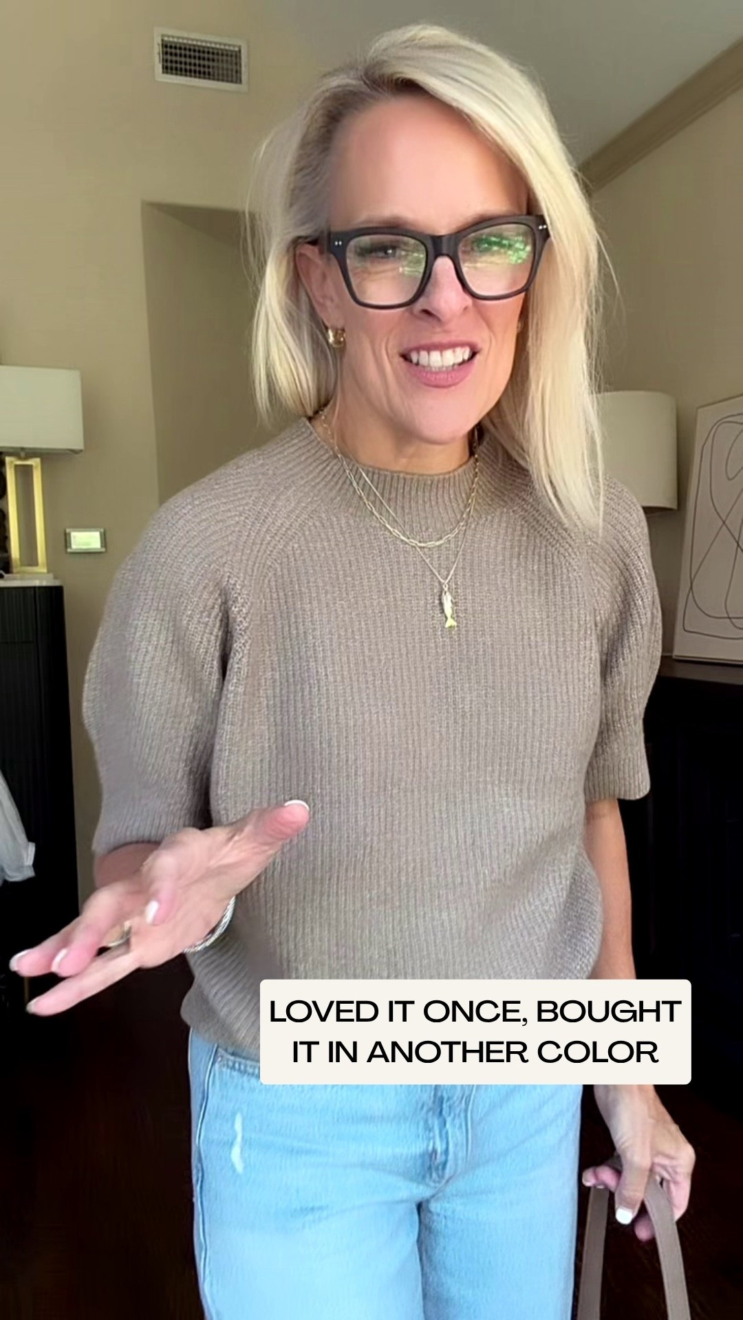 I loved this sweater so much in another color that I had to get this one too! I sized up to a large for a roomier fit, and I still love all the little details—especially the textured rib knit and sleeves. This soft neutral is such an easy piece to wear with denim now and style with trousers or skirts later.

💡 LTK MADE EASY
❤️ Heart = Support my posts!
🔖 Save = Get sale & restock alerts
📋 Lists = Keep favorites organized
📲 Share = Send lists and products to a friend. Hello, Christmas List!
💬 Comment = Ask me anything about what I’m wearing. :-)

#LTKootd #LTKOver40