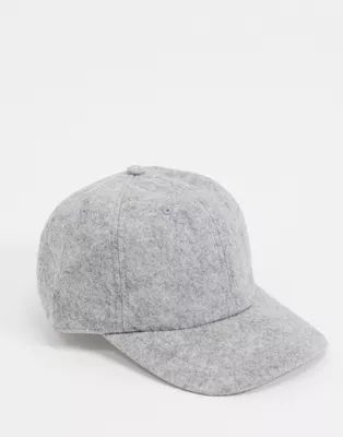 ASOS DESIGN baseball cap in gray | ASOS (Global)