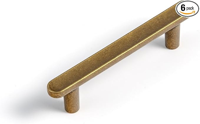 Goo-Ki 6 Pack 3" Classic Curvature Antique Brass Cabinet Handles - Timeless Appeal Meets Modern F... | Amazon (US)