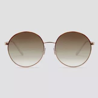 Women's Round Metal Silhouette Sunglasses - Wild Fable™ Gold | Target