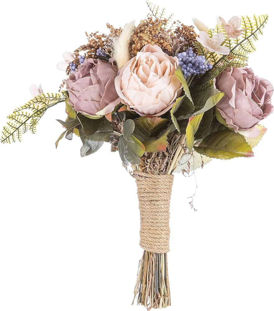 Bridals By Ada-Kleio 14″ Wedding Bouquets for Bride, Wedding Flowers, Bridesmaid Bouquets for W... | Amazon (US)