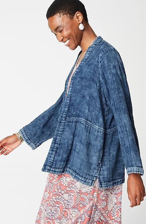 Pure Jill Double-Cloth Indigo Jacket | J. Jill