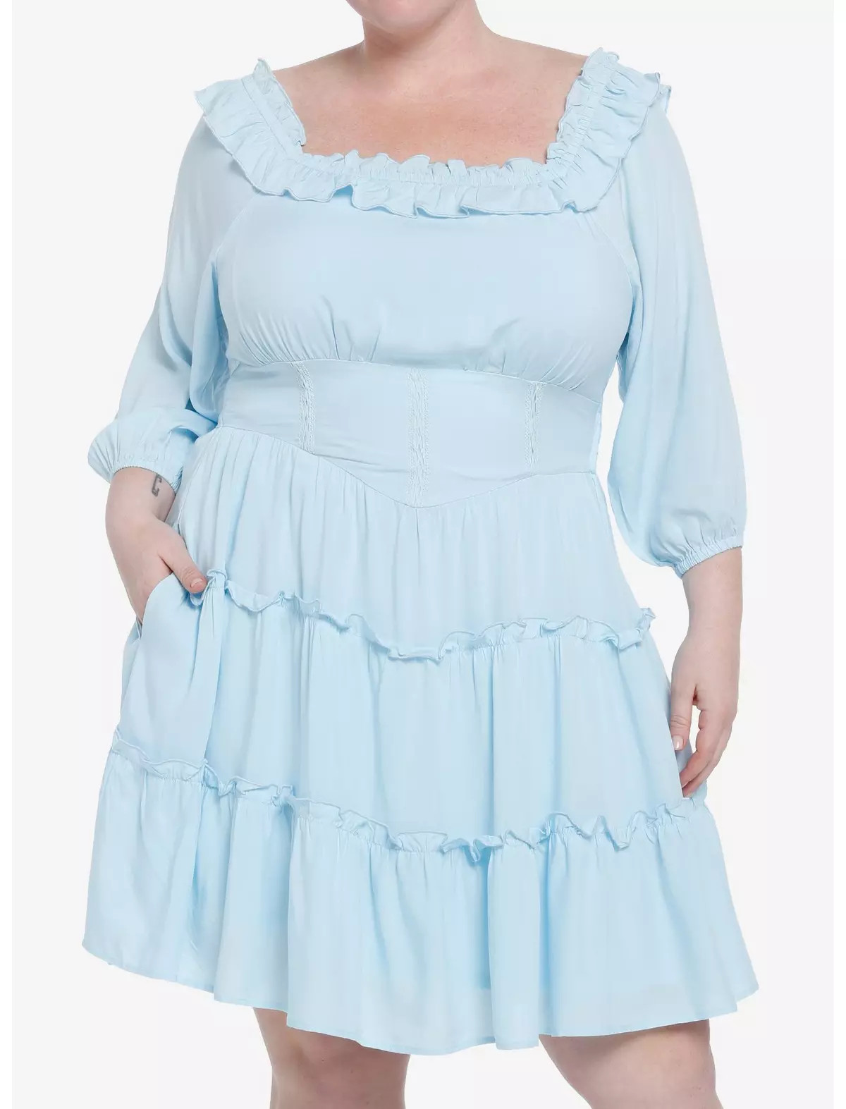 Her Universe Disney The Little Mermaid Ariel Ruffle Dress Plus Size | Hot Topic | Hot Topic