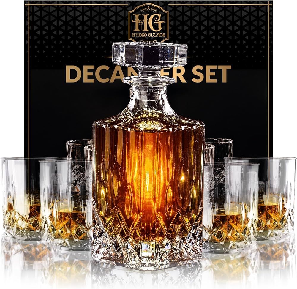 Luxury Gift For Men – Whiskey Decanter Set For Beloved Husband Or Dad Birthday Gift – 4 Whisk... | Amazon (US)