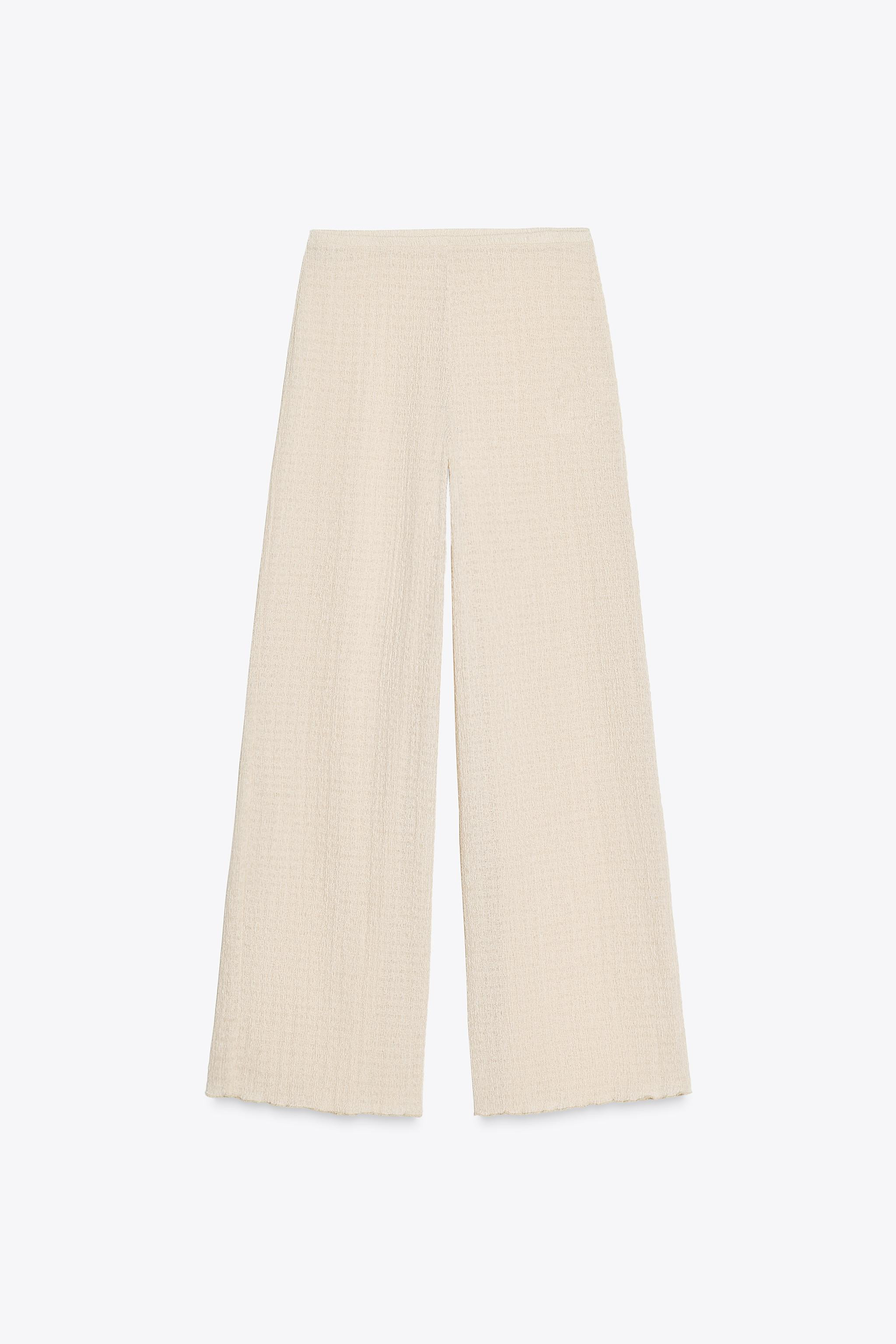 TEXTURED FLOWY PANTS | Zara US