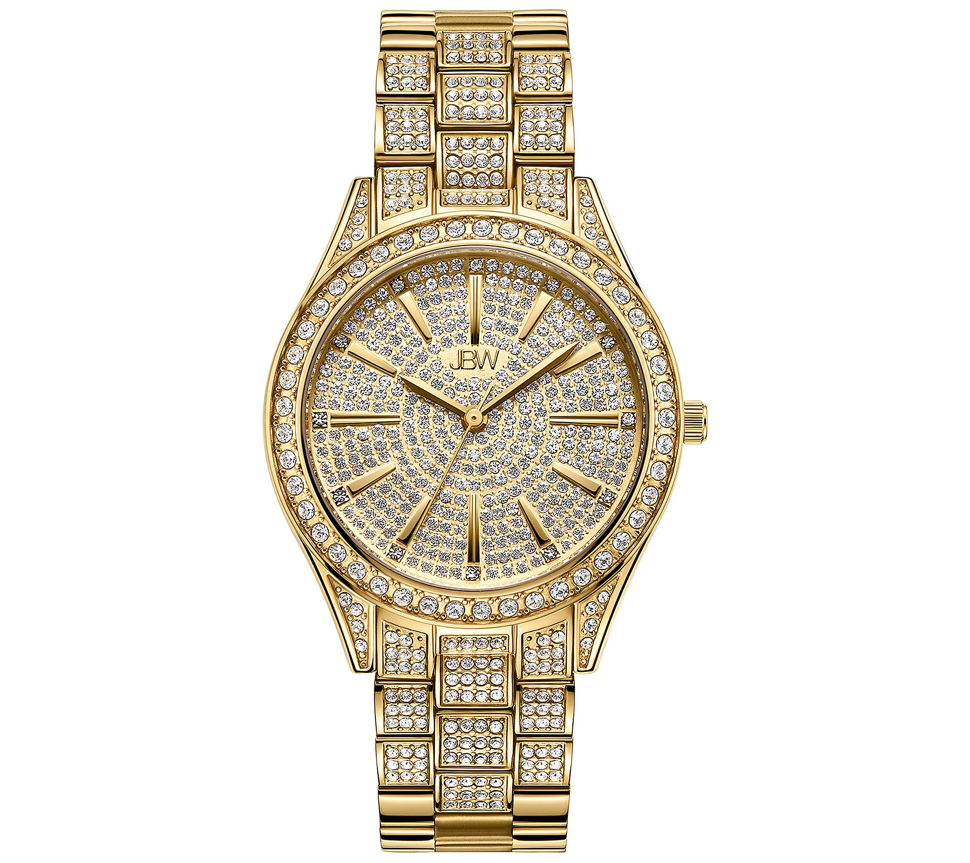 JBW Women's Cristal 1/10 cttw Diamond Gold-Plated Watch | QVC