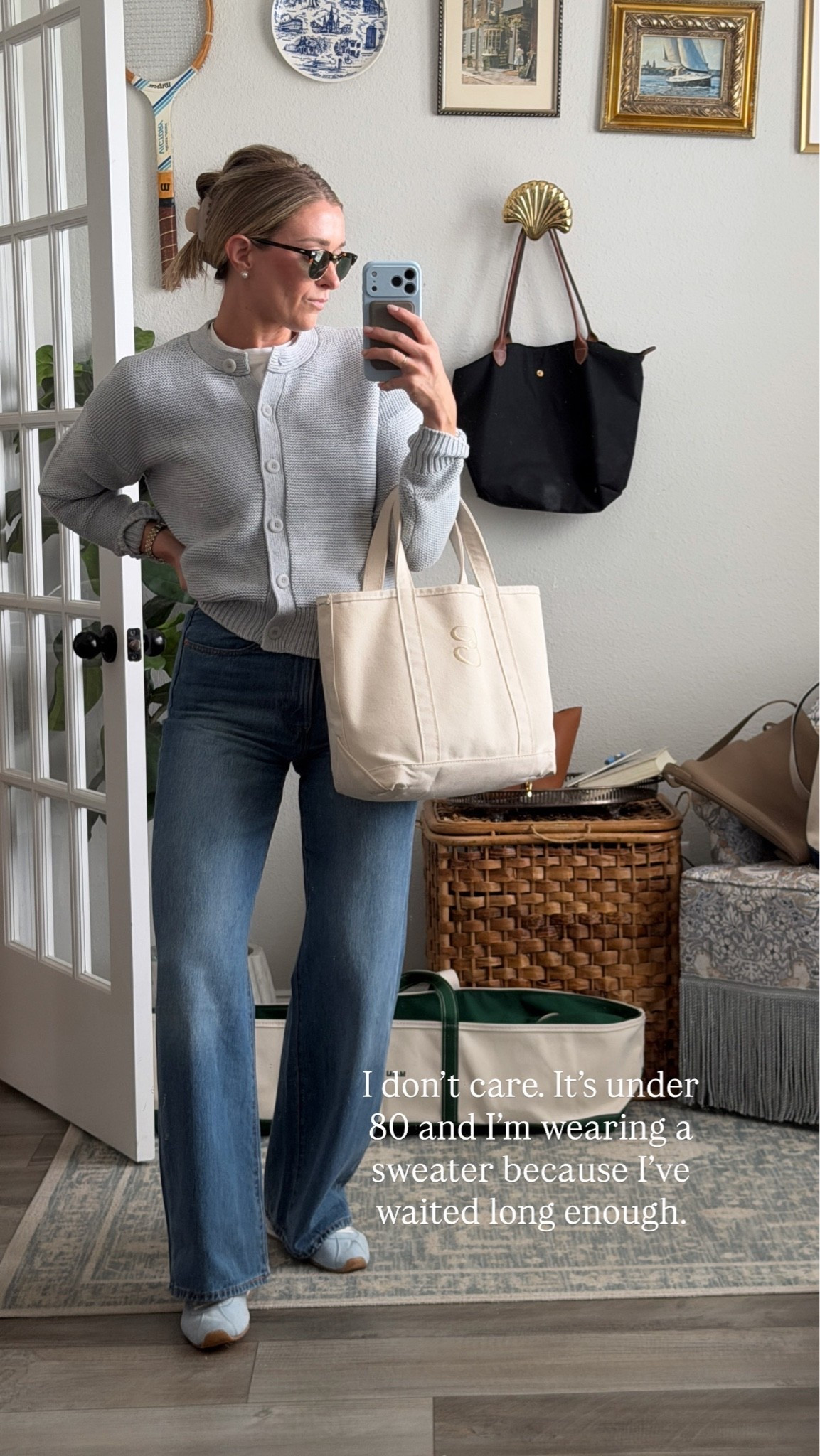 Favorite jeans, new gray sweater (sized up to medium) and a sneaker is my mom falll outfit.

#LTKgrwm #LTKootd #LTKmomlife