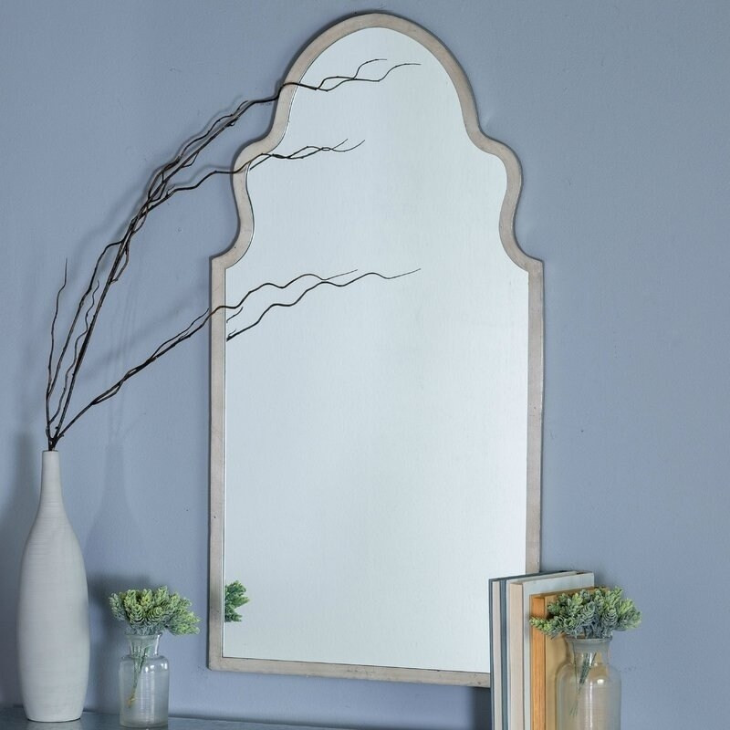 Copper Grove Caigua Silvertone Framed Wall Mirror | Bed Bath & Beyond