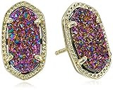 Kendra Scott Ellie Stud Earrings for Women, Fashion Jewelry, 14k Gold-Plated, Multi Drusy | Amazon (US)