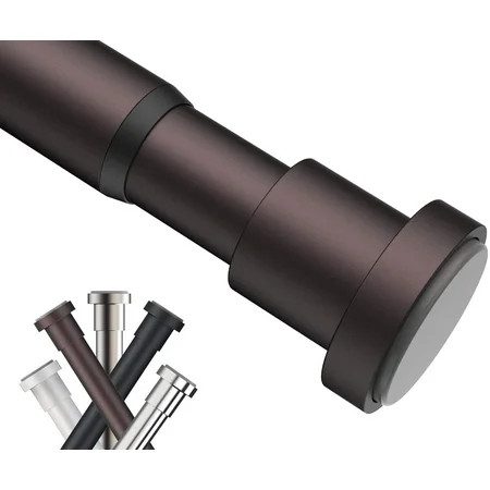 Tension Curtain Rod 43-73 Inches, Rust-Resistance Shower Curtain Rod for Windows or Doorways, Bronze | Walmart (US)