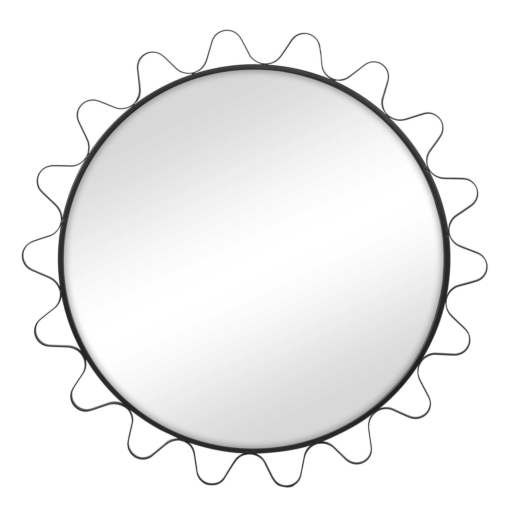 Aria Wavy Round Wall Mirror | Temple & Webster AU