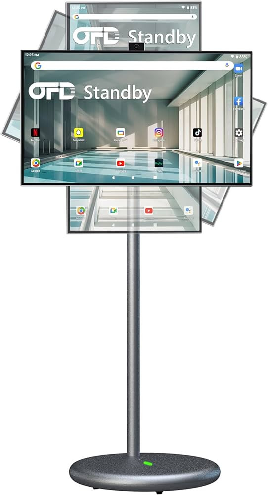 OFD 27 Inch Portable TV on Wheels,1080p-Portable Touch-Screen-Monitor,6+128GB Storage,±90° Rota... | Amazon (US)